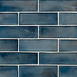 Blue Shimmer Glass Subway Tile thumbnail